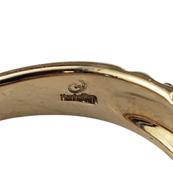 Manhattan 18 Karat Yellow Gold and Cabochon Amethyst Ring Size 6.5 #20791 - Picture 6 of 9